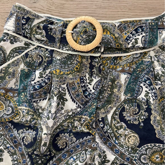 NWT Magaschoni Women’s Linen Paisley Print Shorts Size 6 - Picture 3 of 8